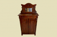 1920er Vertiko ANTIK Jugendstil Nußbaum Lebensbaum Kommode Schrank mit Aufsatz