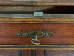 1920er Vertiko ANTIK Jugendstil Nußbaum Lebensbaum Kommode Schrank mit Aufsatz
