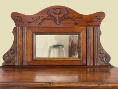 1920er Vertiko ANTIK Jugendstil Nußbaum Lebensbaum Kommode Schrank mit Aufsatz