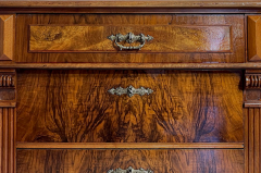 VOLLRESTAURIERT Kommode ANTIK Gründerzeit Nußbaum Sideboard Schrank von 1880