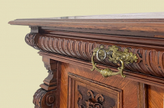 1880er ANTIK Gründerzeit Nußbaum Säulen Kommode Anrichte Buffet Vertiko von 1880