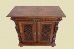 1880er ANTIK Gründerzeit Nußbaum Säulen Kommode Anrichte Buffet Vertiko von 1880