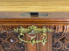 1880er ANTIK Gründerzeit Nußbaum Säulen Kommode Anrichte Buffet Vertiko von 1880