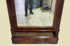 1840er ANTIK Louis Philippe Spiegel Wäsche Kleider Schrank von 1840 -zerlegbar-