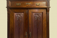 1920er Vertiko ANTIK Jugendstil Nußbaum Lebensbaum Kommode Schrank von 1920