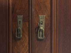 1920er Vertiko ANTIK Jugendstil Nußbaum Lebensbaum Kommode Schrank von 1920