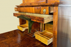 Echter Biedermeier Mahagoni Schreibtisch Aufsatz Sekretär von 1800-1820 - RESTAURIERT -