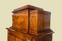 Echter Biedermeier Mahagoni Schreibtisch Aufsatz Sekretär von 1800-1820 - RESTAURIERT -