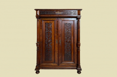 1880er Vertiko ANTIK Gründerzeit Nußbaum Säulen Kommode Schrank von 1880