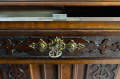 1880er Vertiko ANTIK Gründerzeit Nußbaum Säulen Kommode Schrank von 1880