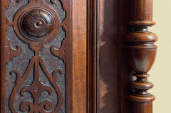 1880er Vertiko ANTIK Gründerzeit Nußbaum Säulen Kommode Schrank von 1880