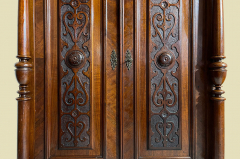 1880er Vertiko ANTIK Gründerzeit Nußbaum Säulen Kommode Schrank von 1880