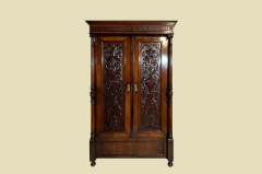 Edler 1880er Kleiderschrank ANTIK Gründerzeit Nußbaum Säulen Schrank von 1880