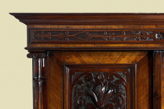 Edler 1880er Kleiderschrank ANTIK Gründerzeit Nußbaum Säulen Schrank von 1880