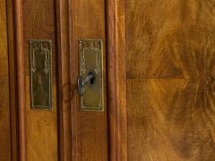 1840er Vertiko ANTIK Louis Philippe Mahagoni Schrank Kommode von 1840