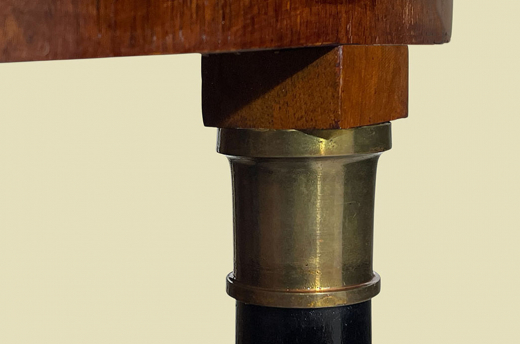 1820er ANTIK runder Biedermeier VINTAGE Bronze Messing Mahagoni Couch Beistell Tisch von 1820