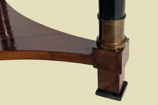 1820er ANTIK runder Biedermeier VINTAGE Bronze Messing Mahagoni Couch Beistell Tisch von 1820