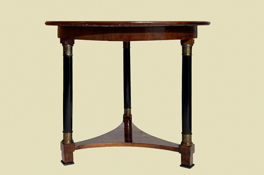 1820er ANTIK runder Biedermeier VINTAGE Bronze Messing Mahagoni Couch Beistell Tisch von 1820