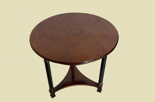 1820er ANTIK runder Biedermeier VINTAGE Bronze Messing Mahagoni Couch Beistell Tisch von 1820