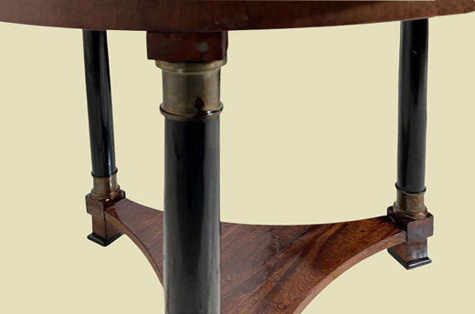 1820er ANTIK runder Biedermeier VINTAGE Bronze Messing Mahagoni Couch Beistell Tisch von 1820