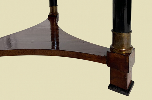 1820er ANTIK runder Biedermeier VINTAGE Bronze Messing Mahagoni Couch Beistell Tisch von 1820