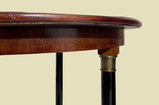 1820er ANTIK runder Biedermeier VINTAGE Bronze Messing Mahagoni Couch Beistell Tisch von 1820