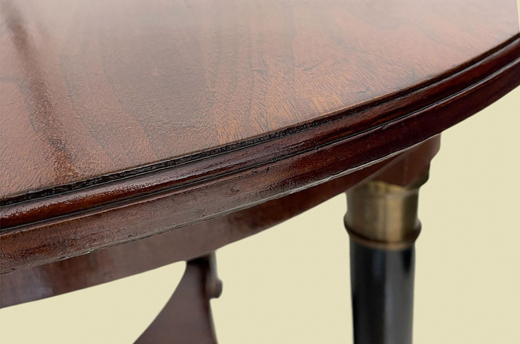1820er ANTIK runder Biedermeier VINTAGE Bronze Messing Mahagoni Couch Beistell Tisch von 1820