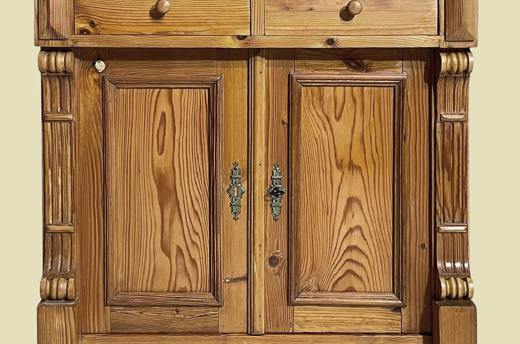 1880er Kommode ANTIK Gründerzeit VINTAGE Weichholz Halbschrank Schrank von 1880