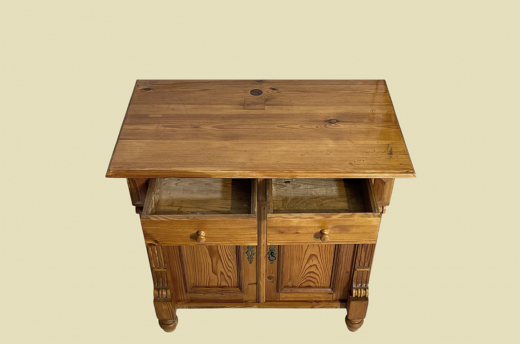 1880er Kommode ANTIK Gründerzeit VINTAGE Weichholz Halbschrank Schrank von 1880