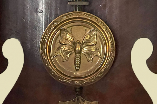 1880er Junghans Freischwinger Wand Uhr ANTIK Gründerzeit VINTAGE mit Krone von 1880