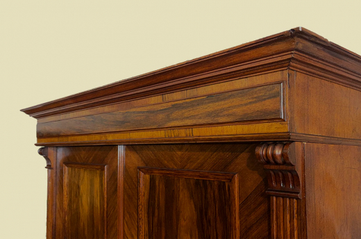 1880er Kleiderschrank ANTIK Gründerzeit Nußbaum VINTAGE Schrank von 1880