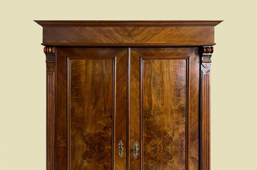 1880er Kleiderschrank ANTIK Gründerzeit Nußbaum VINTAGE Schrank von 1880