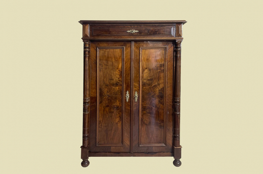 1880er Vertiko ANTIK Gründerzeit VINTAGE Nußbaum Säulen Kommode Schrank von 1880