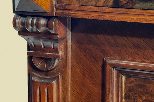 1880er Kommode ANTIK Gründerzeit VINTAGE Nußbaum Halbschrank Schrank von 1880