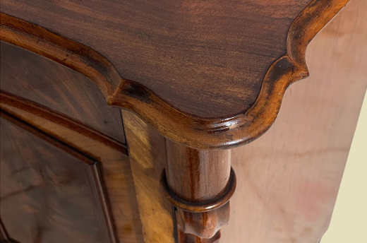 1840er Kommode ANTIK Louis Philippe VINTAGE Nußbaum Halbschrank von 1840