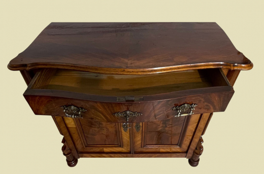 1840er Kommode ANTIK Louis Philippe VINTAGE Nußbaum Halbschrank von 1840