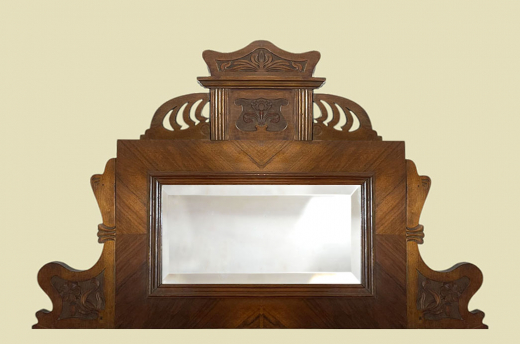 1920er Aufsatz ANTIK Jugendstil VINTAGE Nußbaum Vertiko Kommoden von 1920