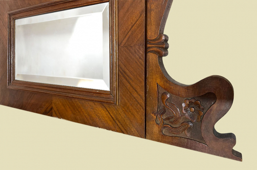 1920er Aufsatz ANTIK Jugendstil VINTAGE Nußbaum Vertiko Kommoden von 1920