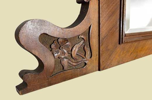 1920er Aufsatz ANTIK Jugendstil VINTAGE Nußbaum Vertiko Kommoden von 1920