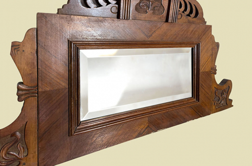 1920er Aufsatz ANTIK Jugendstil VINTAGE Nußbaum Vertiko Kommoden von 1920