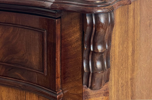 1840er Vertiko ANTIK Louis Philippe Nußbaum VINTAGE Schrank Kommode von 1840