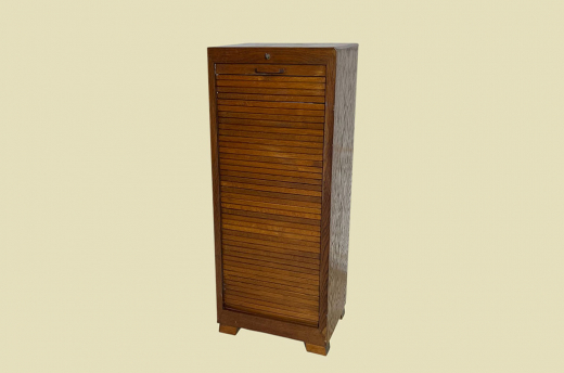 1960er Rolladen Schrank ANTIK Eiche VINTAGE Büromöbel Noten Kommode von 1960