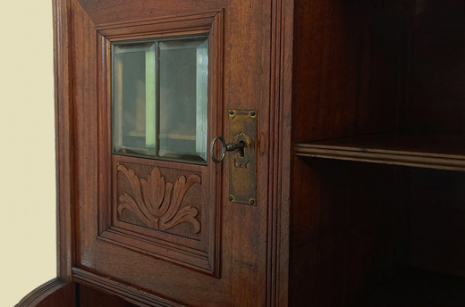 1920er Schreibtisch ANTIK Jugendstil VINTAGE Nußbaum Sekretär mit Aufsatz von 1920