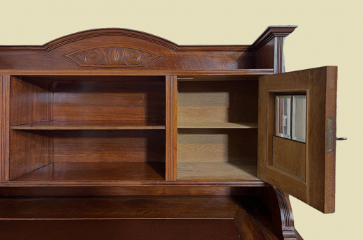 1920er Schreibtisch ANTIK Jugendstil VINTAGE Nußbaum Sekretär mit Aufsatz von 1920