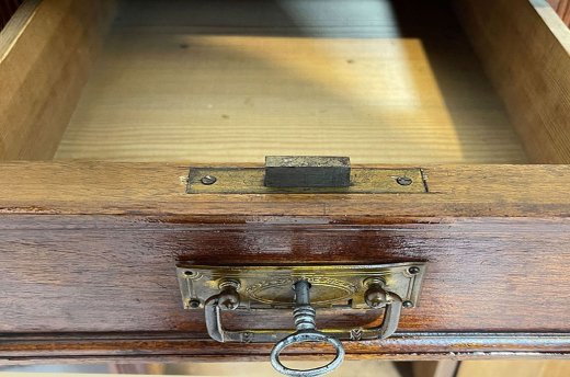 1920er Schreibtisch ANTIK Jugendstil VINTAGE Nußbaum Sekretär mit Aufsatz von 1920