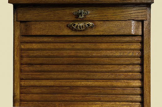 1920er Rolladenschrank ANTIK Jugendstil VINTAGE Art Deco Notenschrank von 1920