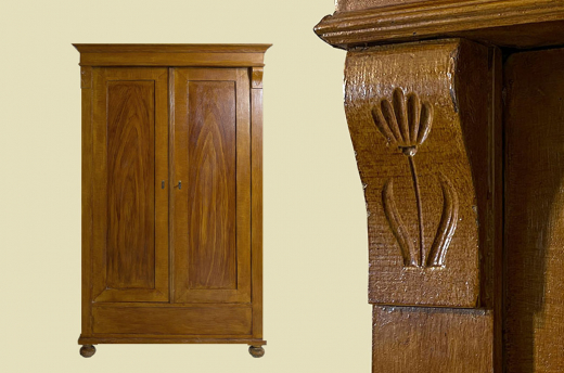 1920er Kleiderschrank ANTIK Jugendstil VINTAGE Lebensbaum Schrank von 1920