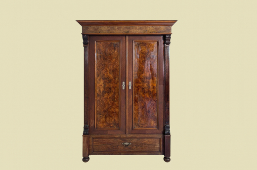 1880er Kleiderschrank ANTIK Gründerzeit Nußbaum VINTAGE Schrank von 1880