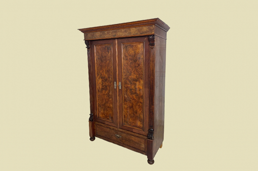 1880er Kleiderschrank ANTIK Gründerzeit Nußbaum VINTAGE Schrank von 1880