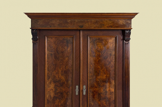1880er Kleiderschrank ANTIK Gründerzeit Nußbaum VINTAGE Schrank von 1880